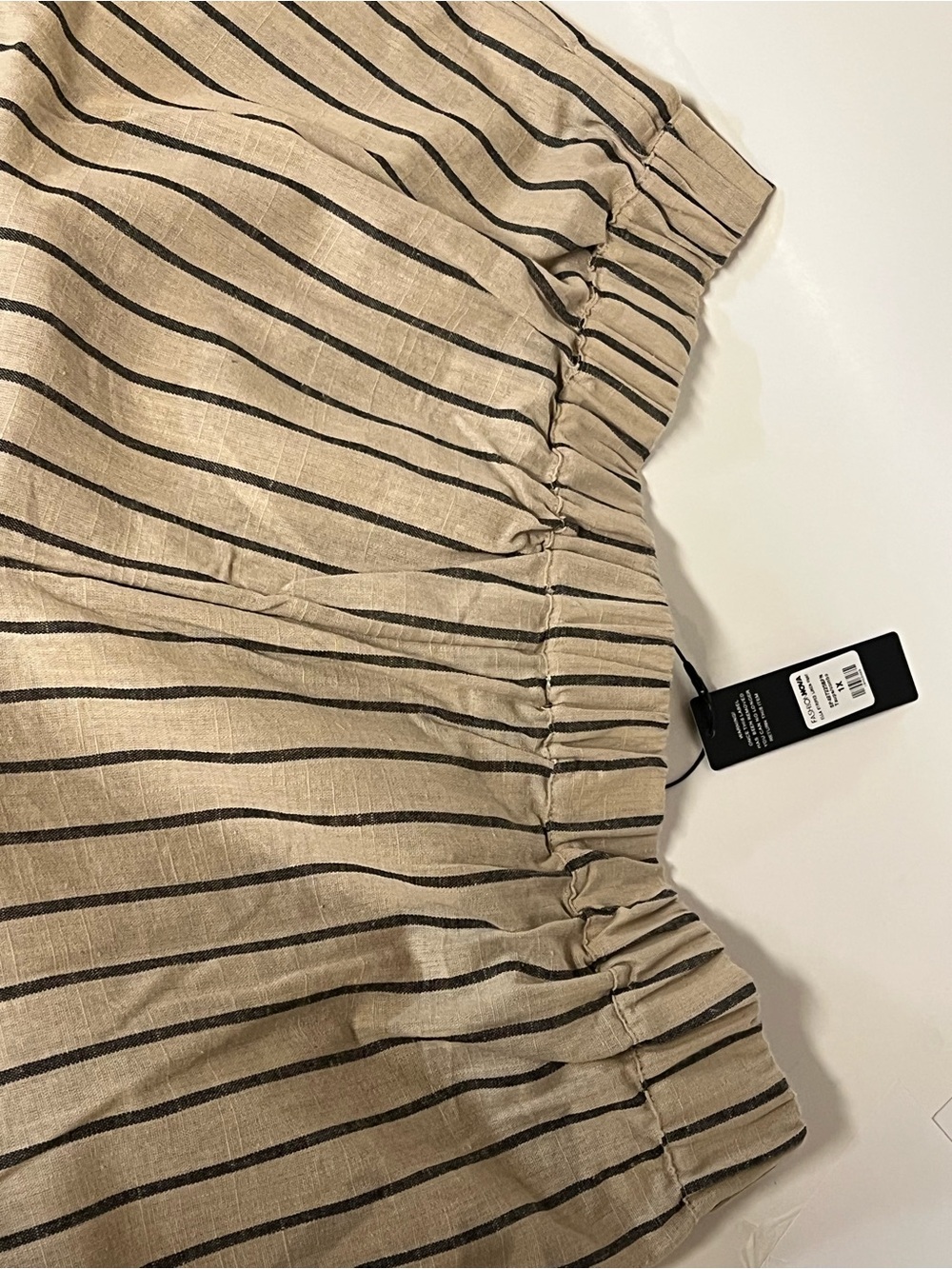 Fashion Nova High-Waist Wide-Leg Striped Pants - Cream & Black - Picture 8 of 9